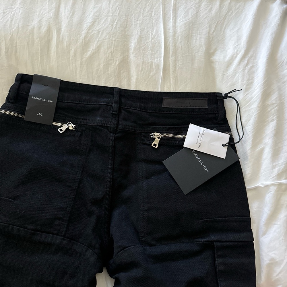 Embellish denim jeans